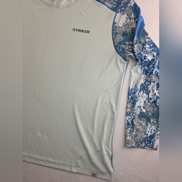 Striker Men's LoTide Ultralight Stain Resistant Fishing Hoody Size 2XL Aqua 2207 - Picture 4 of 14